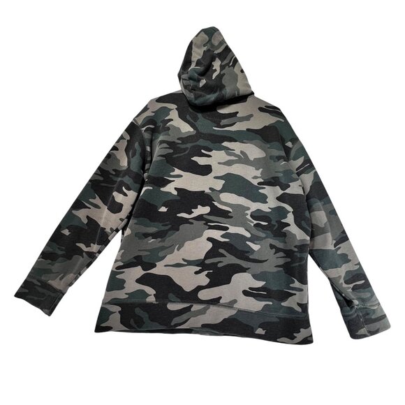 Hollister Mens Camo Hoodie XL Pullover Sweatshirt Fleece Lined Kangaroo Pocket - Picture 2 of 10